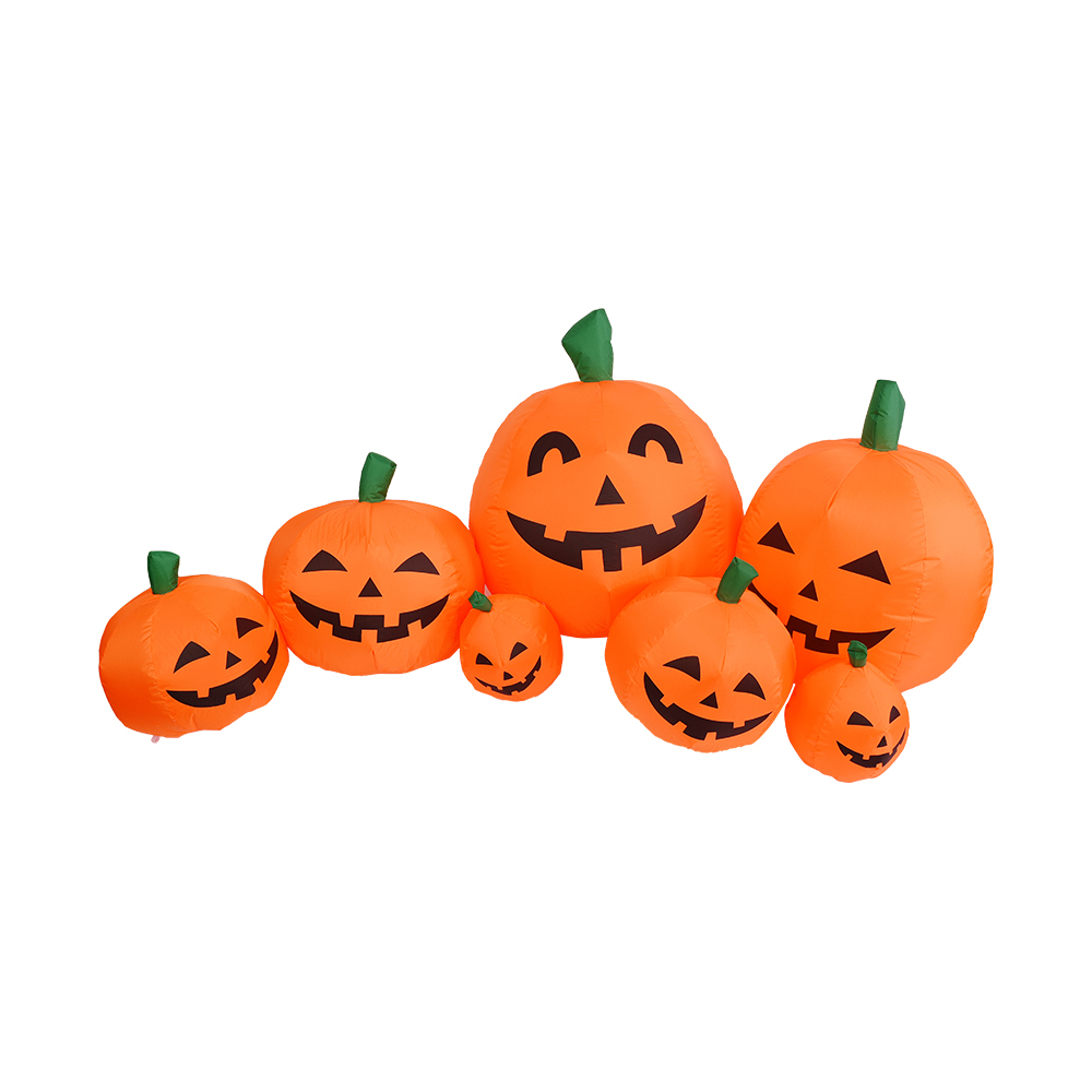 Decor pentru familie de plasture gonflabile de dovleac de Halloween de 230 cm (led încorporat)